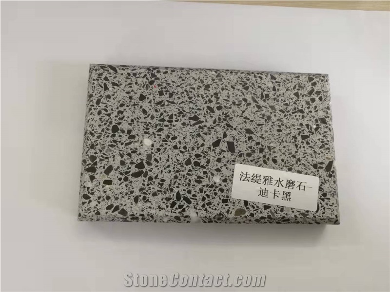 New Terrazzo Black Diamond Flooring Tile 600*600 800*800