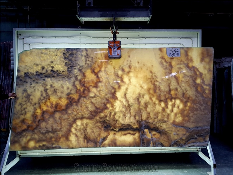 Honey Onyx Cross Cut Slabs
