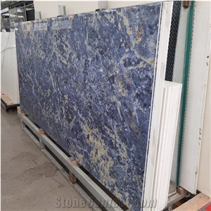 Blue Sintered Stone For Interior Home White Big Slab