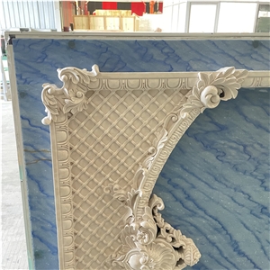 Cnc Carving Wall Tiles Ultraman Beige Marble 