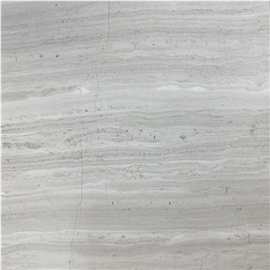 Perlino Bianco White Petrifide Wood Marble Slab