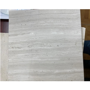Perlino Bianco White Petrifide Wood Marble Slab