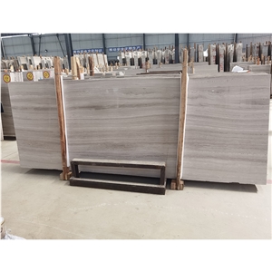 Perlino Bianco White Petrifide Wood Marble Slab