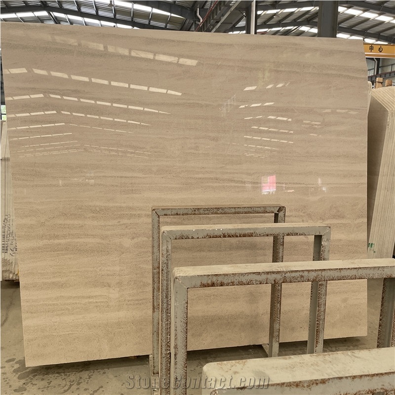  Serpeggiante France Moca Cream Wood Marble Slab
