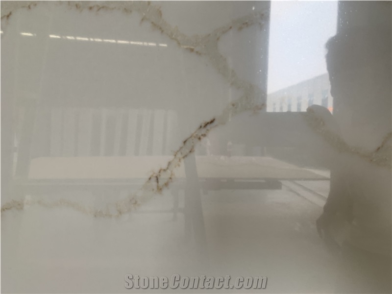 Artificial Calacatta Golden Quartz Slabs