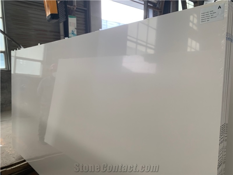 Artificial Pure White Quartz Slab