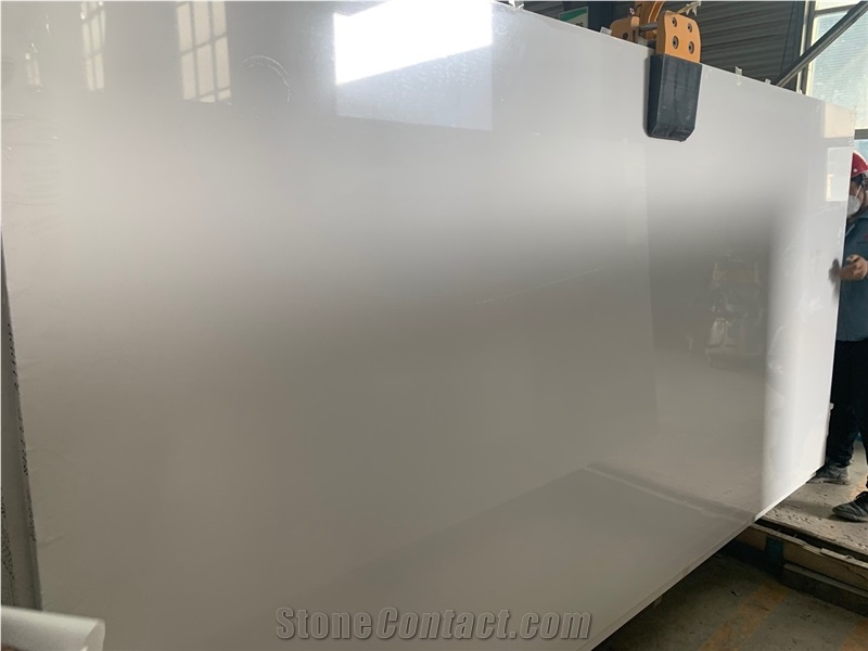 Artificial Pure White Quartz Slab