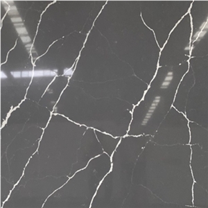 Artificial Quartz Slab Grey Marquina
