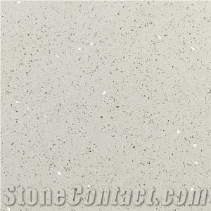 Artificial Quartz Slab Sparkle White Stone