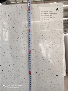 Artificial Quartz Slab Sparkle White Stone