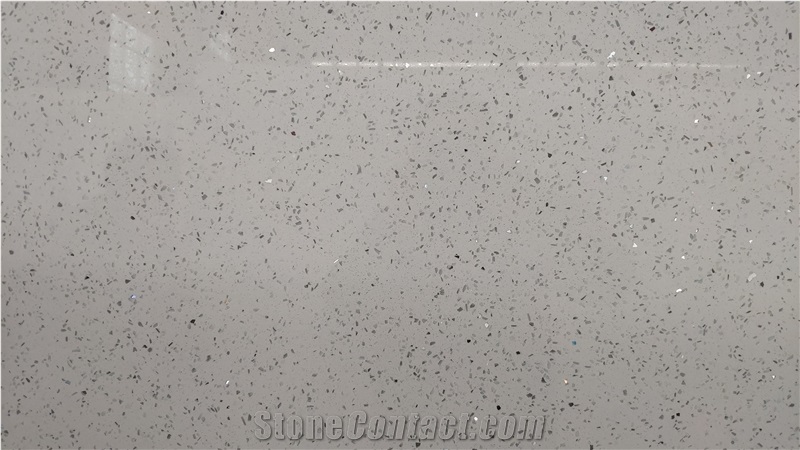 Artificial Quartz Slab Sparkle White Stone