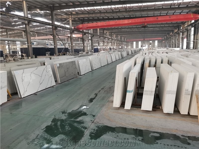 Calacatta Artificial Stone For Kitchen Top Manufacture