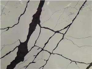 Calacatta White Quartz Stone Big Slabs