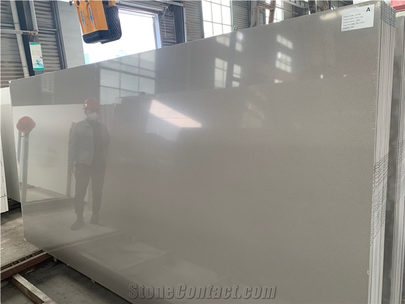 Grey Color Quartz Slabs Marble Looks