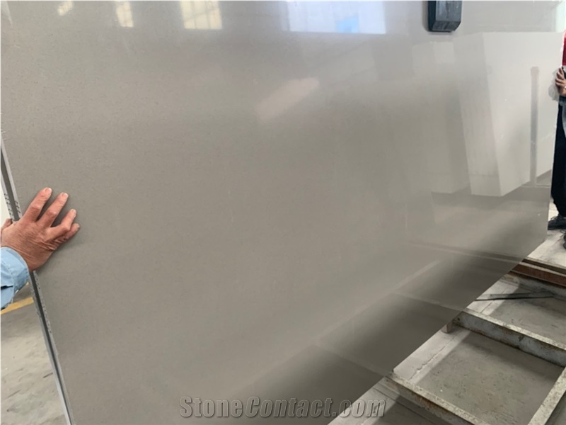 Grey Color Quartz Slabs Marble Looks