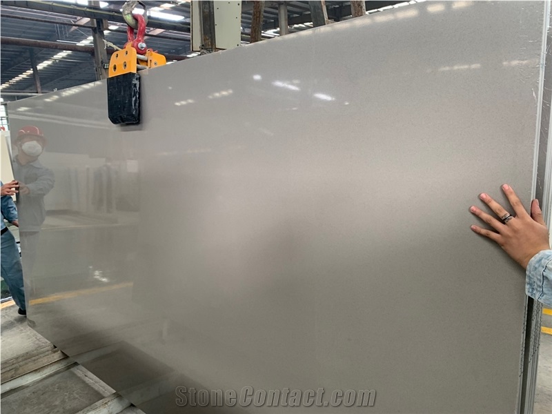 Grey Color Quartz Slabs Marble Looks