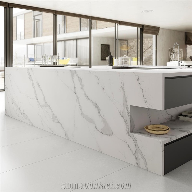 Hot Sale Calacatta Classic  A1801L Quartz Slab&Tiles