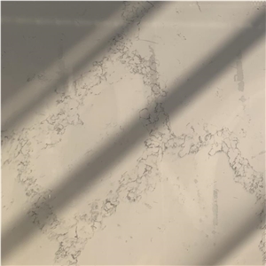 Luxury White Calacatta Quartz Manhattan 