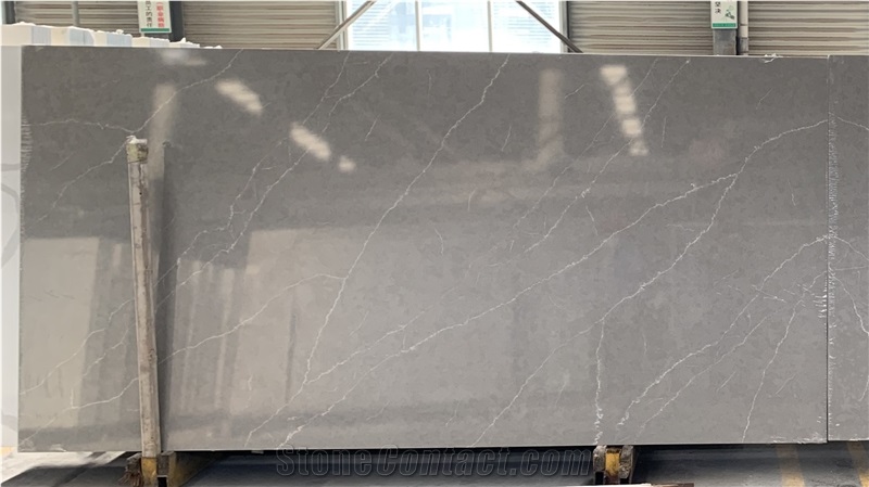 Silver Grey Artificial Quartz Slab