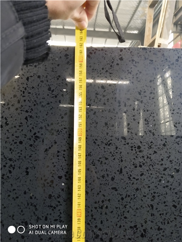 Star Black Artificial Quartz Slab