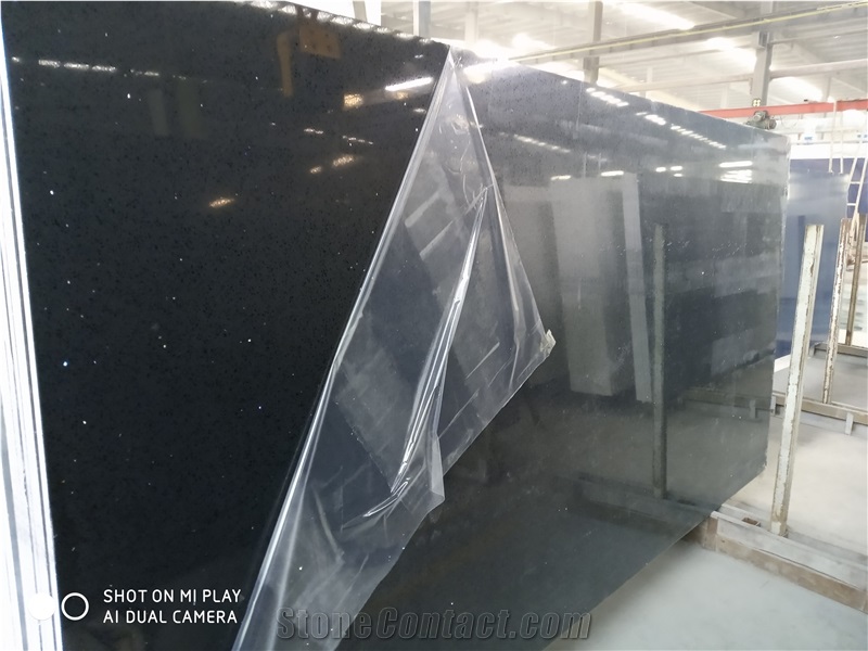 Star Black Artificial Quartz Slab