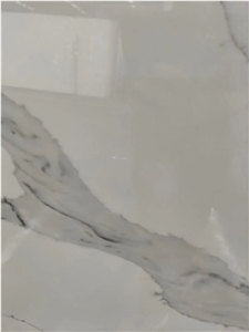 White Calacatta Quartz Artificial Slab