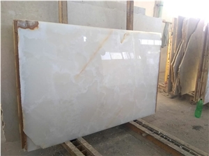 Premium Quality Pure White Onyx Slab