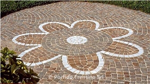 Porfido Trentino Cube Stone Pavers, Cobble Stone