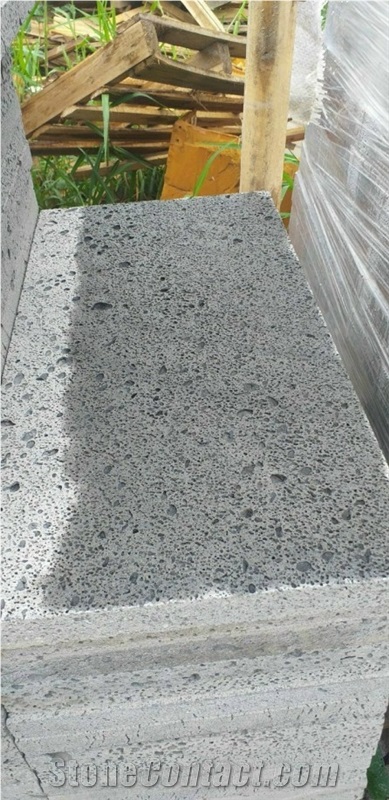 30 X 60 X 3Cm Honey Hole Lava Stone Grey Basalt Tile
