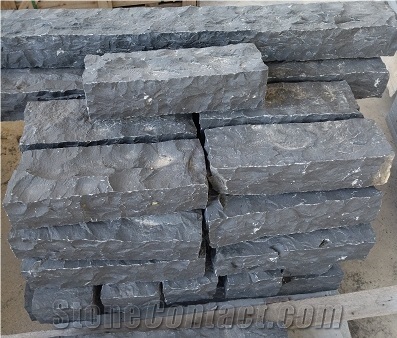 Black Basalt Curbstone Road Side Park