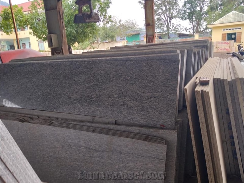 Black Sand Ocean Granite Slab