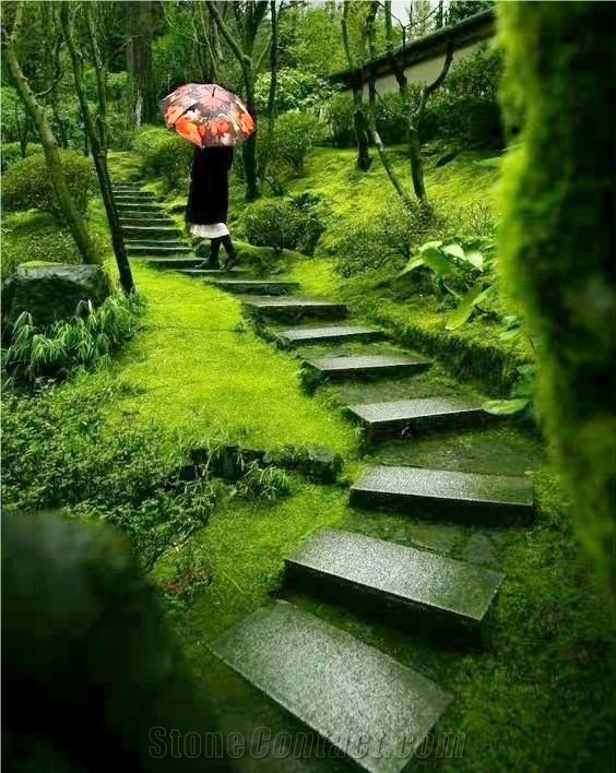 Granite Garden Steps Stone, Garden Stepping Pavement