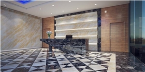 Luxury Light Yellow Marble Floor Tile