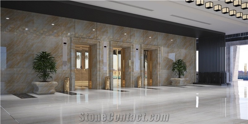 Luxury Light Yellow Marble Floor Tile