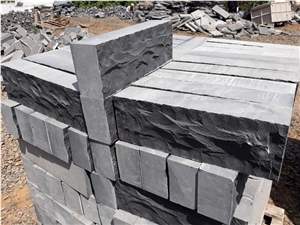 Mushroom/Handmade Cobble Black Basalt Stone