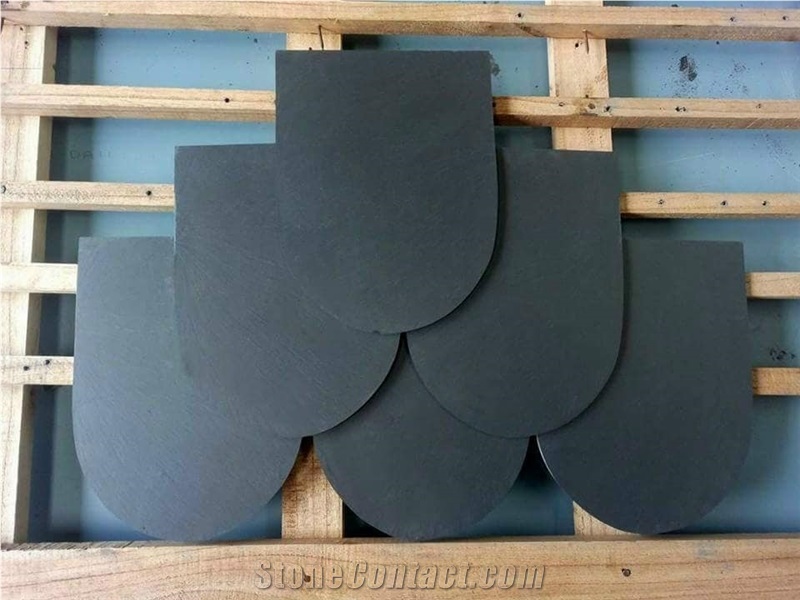 Roof Tile Black Slate Stone