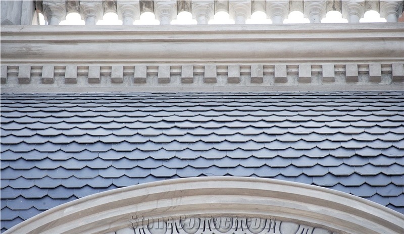 Roof Tile Black Slate Stone