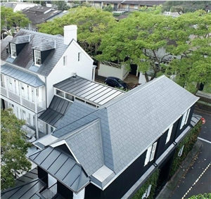 Roof Tile Black Slate Stone