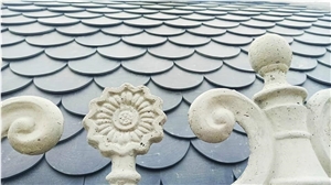 Roof Tile Black Slate Stone