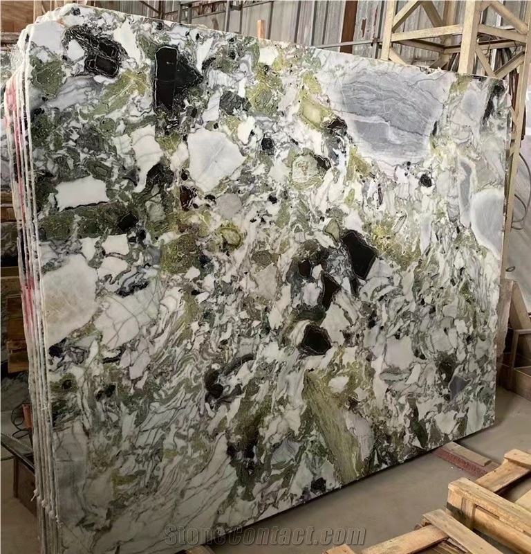 Chinese Cold Jade Green Marble,Ice Green Marble 