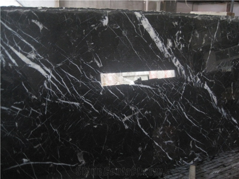 Honed Black Fade Marble, Crocodile Black Marble Tiles 