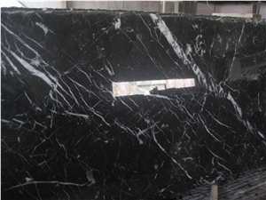 Honed Black Fade Marble, Crocodile Black Marble Tiles 