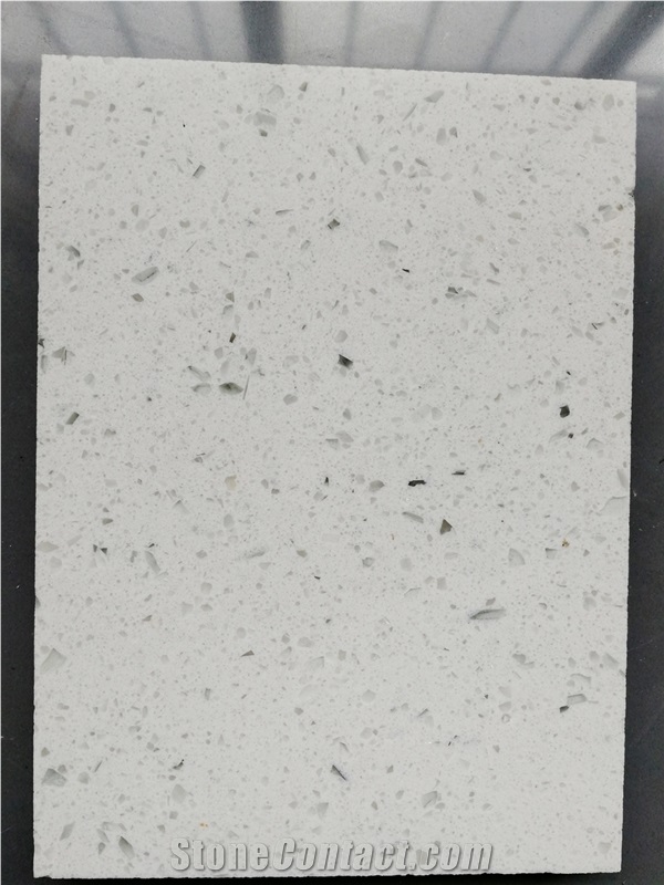 Artificial Silver Crystal White Marble  Prime Slabs 