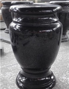 Black Granite Monumental Vase,American Style Vase Black Granite Monumental Vase,American Style Vase