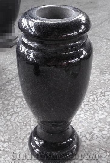 Black Granite Monumental Vase,American Style Vase