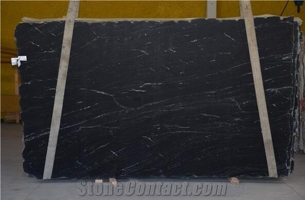 Black Via Lactea Granite Slabs