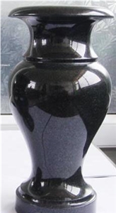 China Shanxi Absolute Black Polished Memorial Vases
