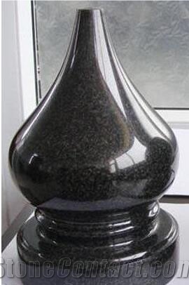 China Shanxi Absolute Black Polished Turned Vases 