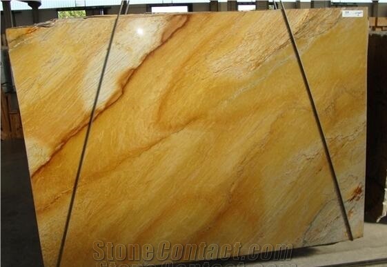 Giallo Macaubas Quartzite Slab, Brazil Yellow Quartzite