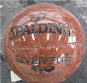 Granite Stone Basketball Design For Cemetery Accessories